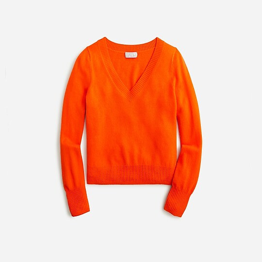 Cashmere cropped V-neck sweater | J. Crew US