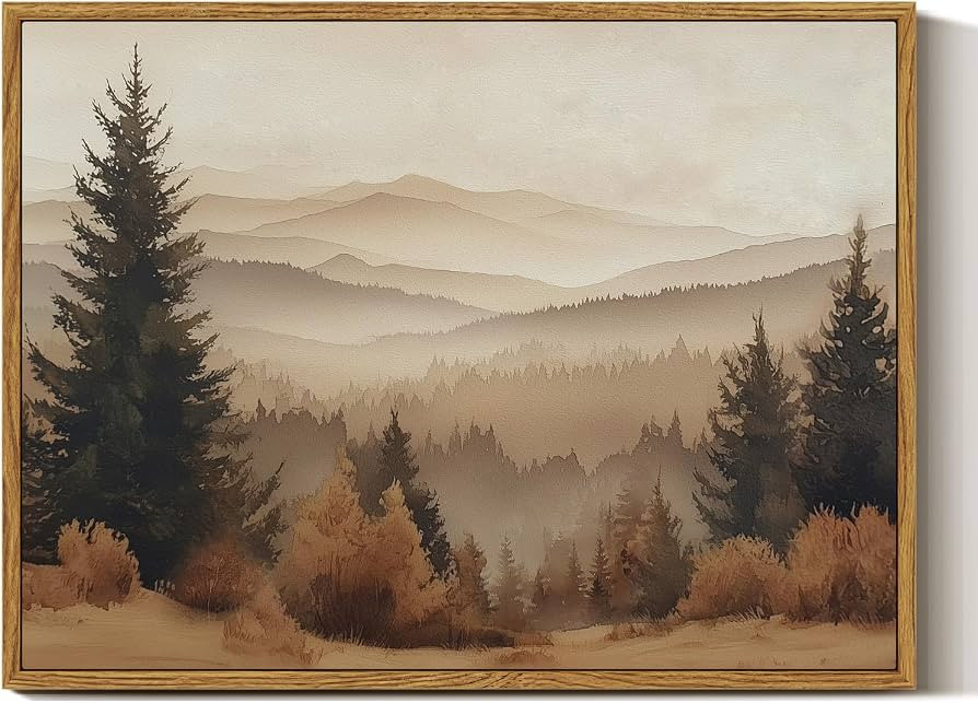 InSimSea Vintage Fall Canvas Wall Decor, Landscape Pictures Framed Art | Amazon (US)