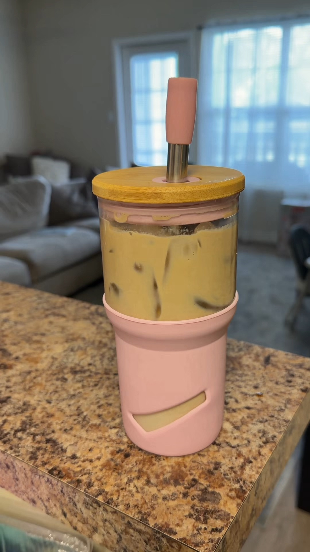 the PERFECT iced coffee cup 🙌🏾 fits in your cup holder + has a protective sleeve. Also comes with a leakproof sip / straw lid, thick straw bamboo lid with silicone cover for smoothies or frappes 👏🏾 a literal everything cup! 10/10!! #icedcoffee #coffeeaddict #coffeelover #caffeinefix #coffeetime 

#LTKmomlife #LTKmorningroutine #LTKMothersDay