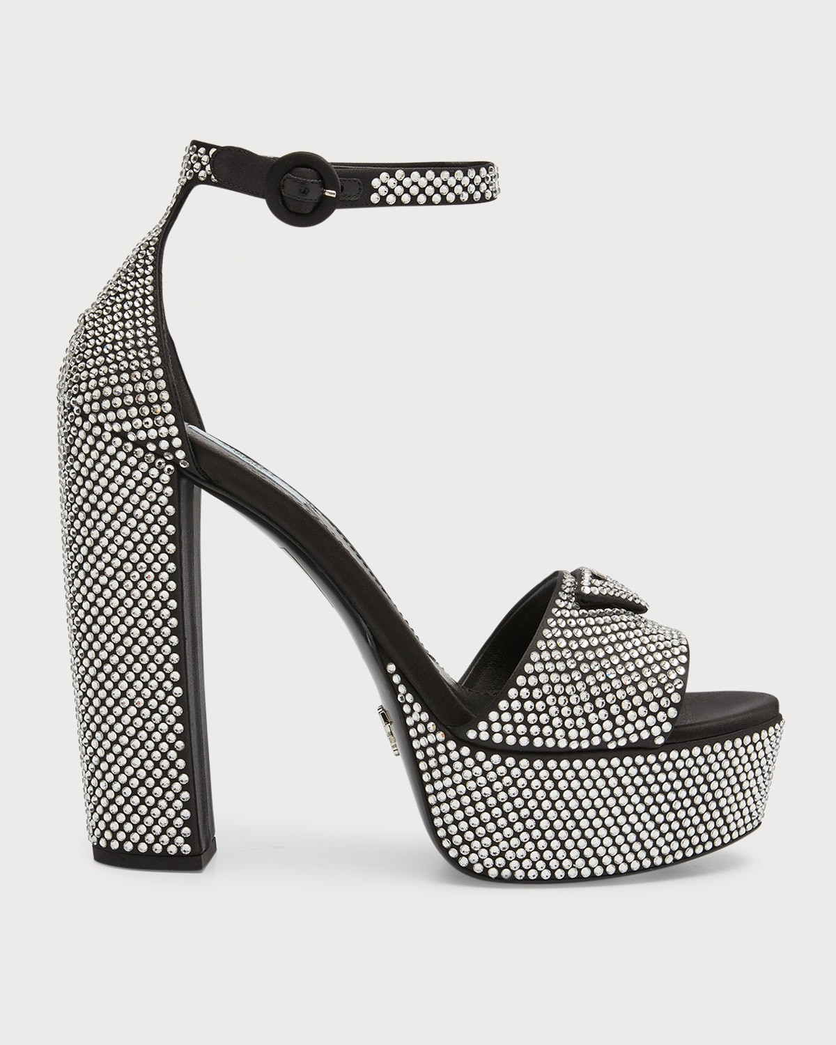 Crystal Ankle-Strap Platform Sandals | Neiman Marcus