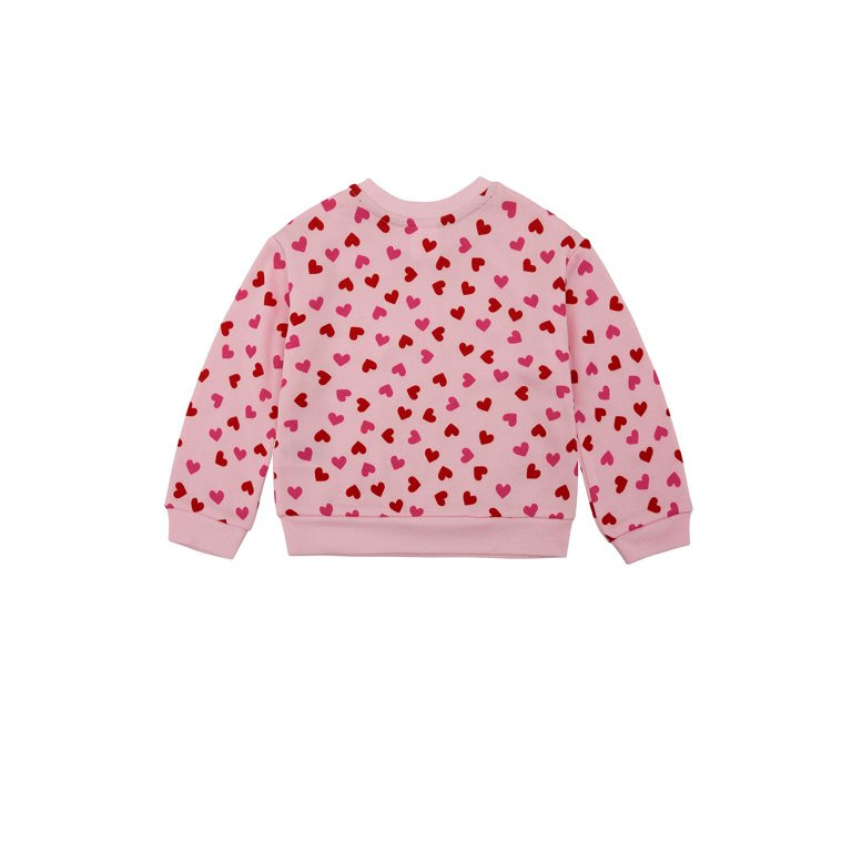 Way to Celebrate Toddler Girls Valentine's Day Crewneck, Sizes 12M-5T | Walmart (US)