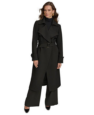 Women's Belted Notched-Collar Trench Coat | Macy's