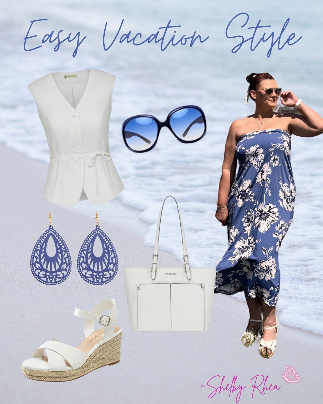 Easy vacation style… but make it put together 😉

This is one of those outfits you can throw on and still feel confident walking anywhere — beach, lunch, shopping… all of it.

Flowy dress ✔️
Comfy wedges ✔️
Simple accessories ✔️

Done.

Linked everything for you — because easy should actually be easy 🤍

#LTKootd #LTKOver40 #LTKTravel