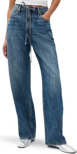 Phoebe Drawstring Waist Wide Leg Jeans | Nordstrom