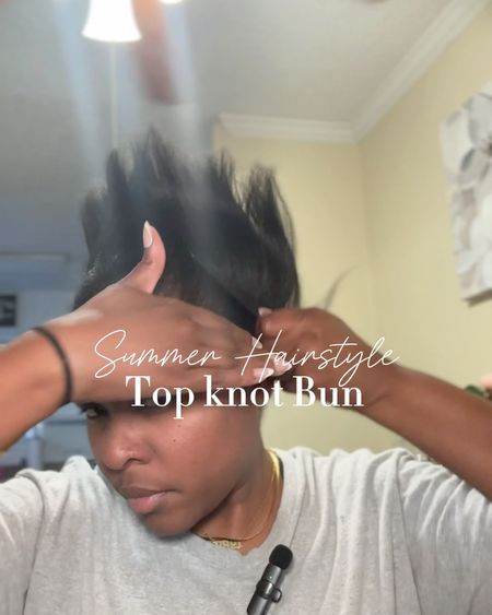 Summer hair styles for black women | top knot bun 

#LTKBeauty #LTKVideo