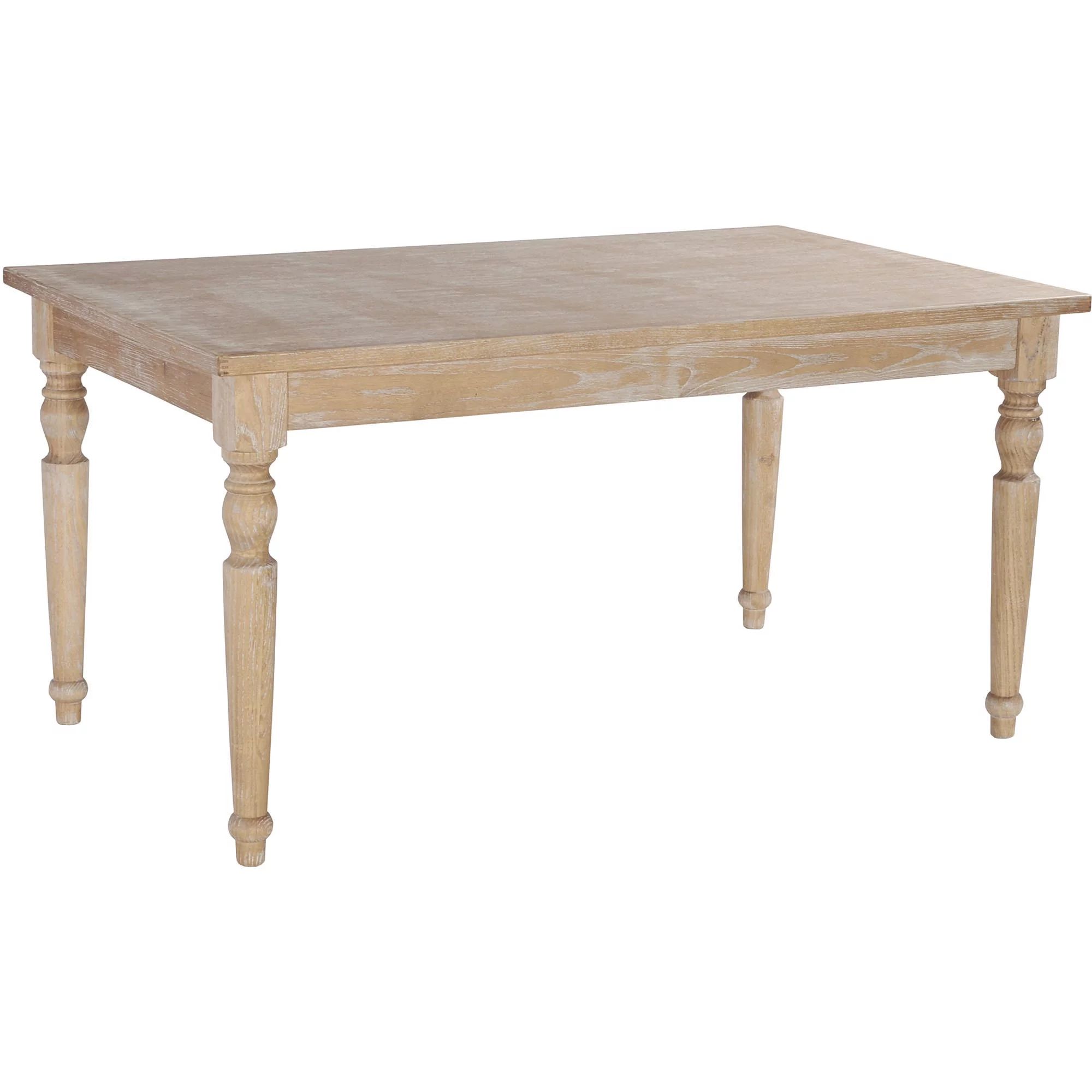 Linon Brighton 59"x36" Rustic Rectangle Dining Table with Turned Legs | Walmart (US)