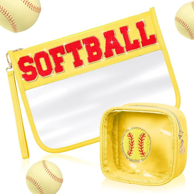 Hillban 2 Pcs Softball Accessories Softball Chenille Letter Bags Softball Snack Bag Softball Mom ... | Amazon (US)