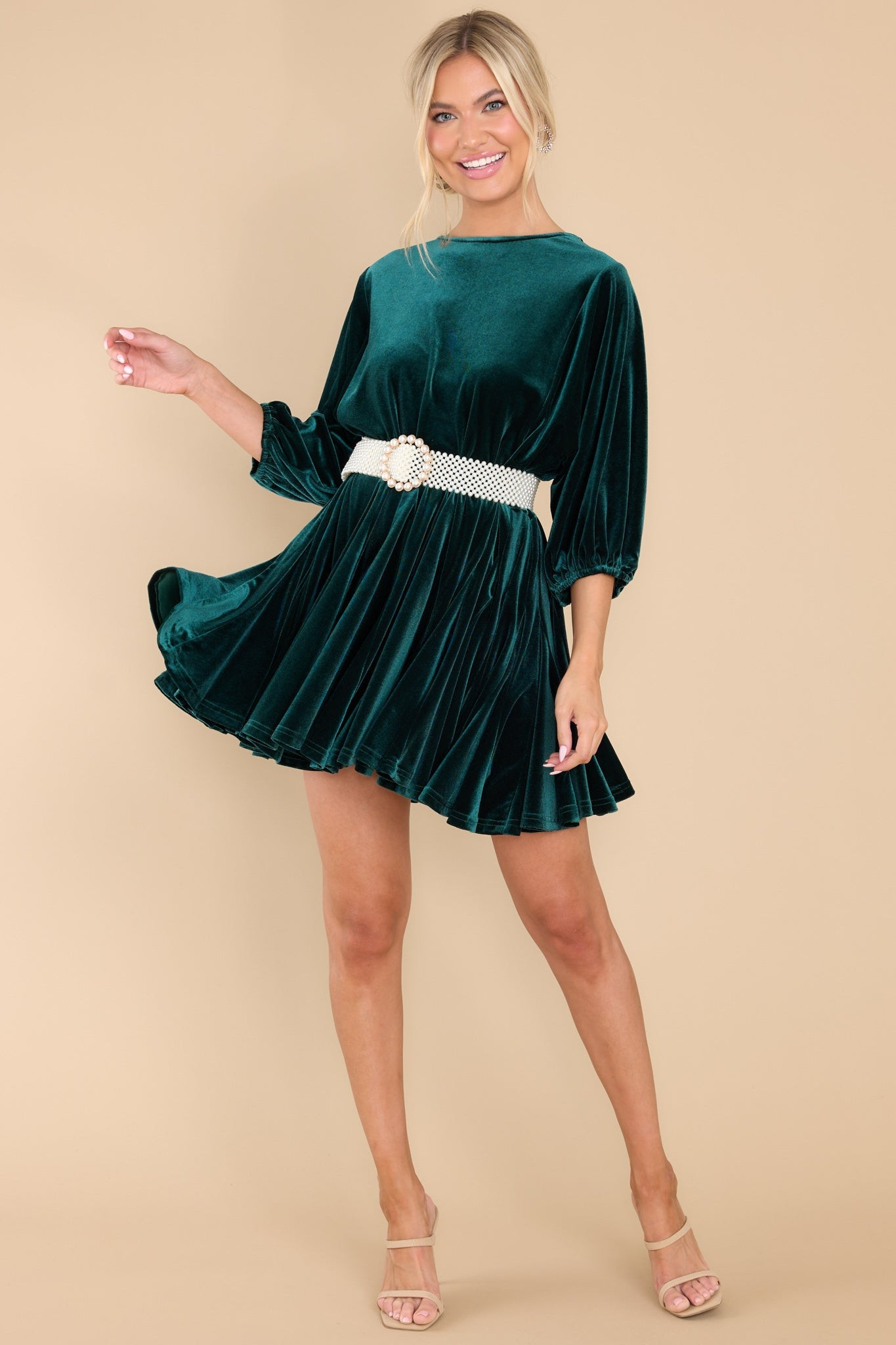 Feeling Like New Emerald Dress | Red Dress 