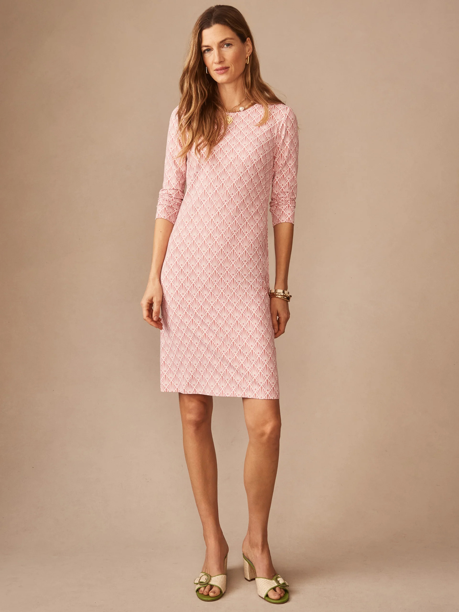 Lt_Pink/Pink Sandshell Sophia Dress | Women's Dresses | J.McLaughlin | J.McLaughlin