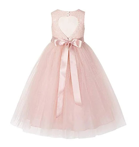 Ekidsbridal Heart Cutout Sequin Flower Girl Dresses Formal Ceremonial Gown for Wedding 172seq 5 -... | Walmart (US)
