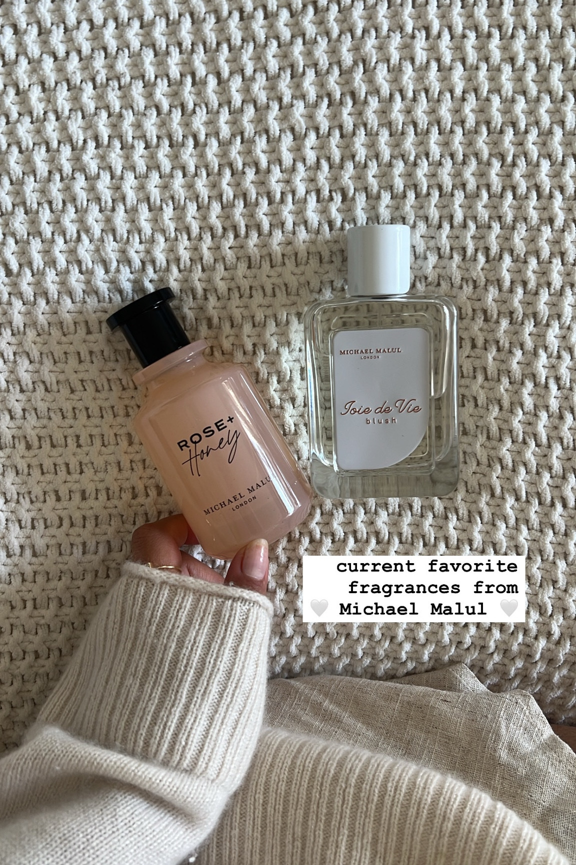 My most recent obsession has been: Michael Malul. The brand creates such classic scents that aren’t overpowering but do last all day! Joie de Vie Blush and Rose + Honey are the perfect scents for any girly who loves feminine, soft and sweet notes like me!🤍 #michaelmalulpartner 

#LTKHoliday #LTKGiftGuide #LTKSeasonal