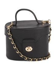 Made In Italy Leather Round Vanity Case | Handbags | Marshalls | Marshalls