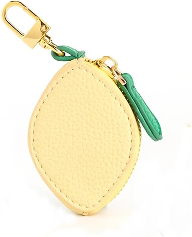 Cute Fruit Charm Leather Zipper coin purse With Keychain,Coin Organizer, Mini Fashion Accessory L... | Amazon (US)