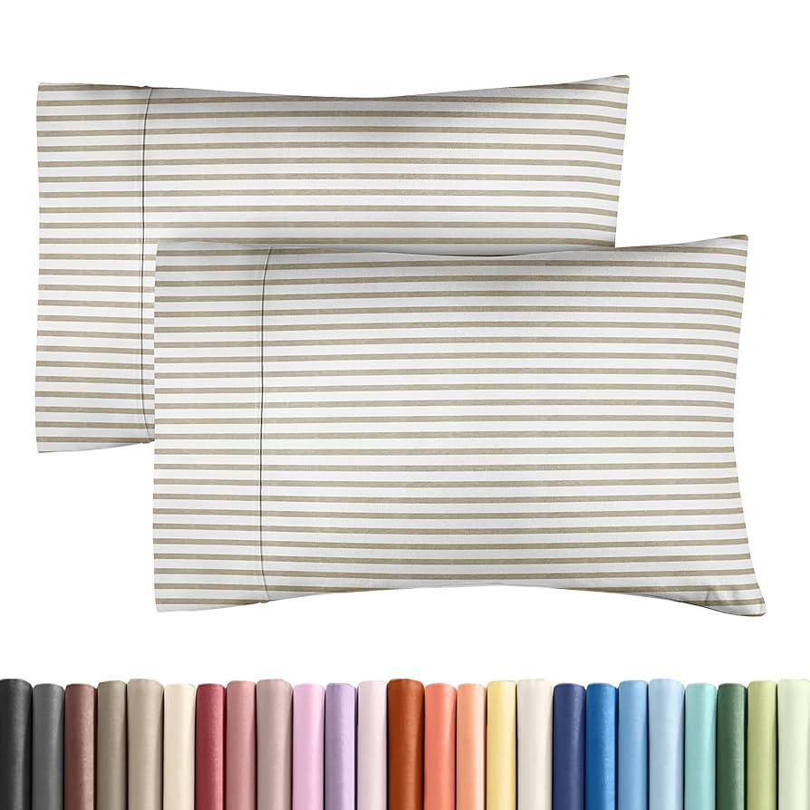 Queen Pillow Cases Set of 2 - Ultra Soft Hotel Quality Pillowcase Covers - Comfy Bedding for Wome... | Amazon (US)