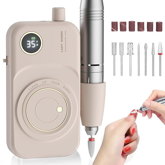 Portable Nail Drill Electric File: 35000RPM Professional Rechargeable Nail E File Machine,for Acr... | Amazon (US)