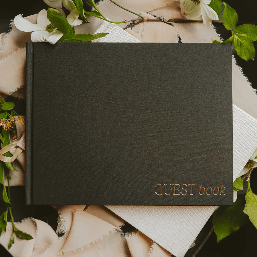 Black Guest Book | Sweet Water Decor, LLC