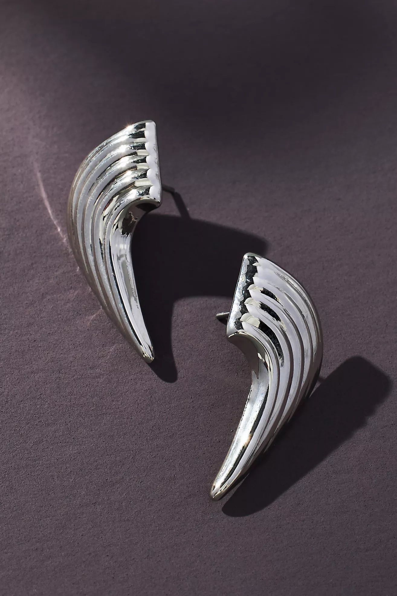 The Restored Vintage Collection: Ribbed Wave Post Earrings | Anthropologie (US)