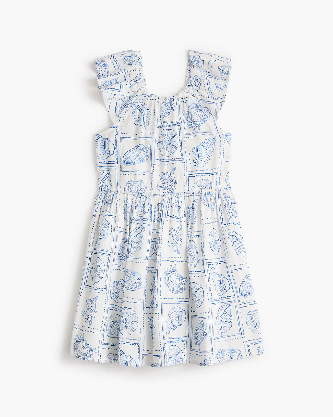 Girls' linen-blend seashell bow-back dress | J.Crew Factory