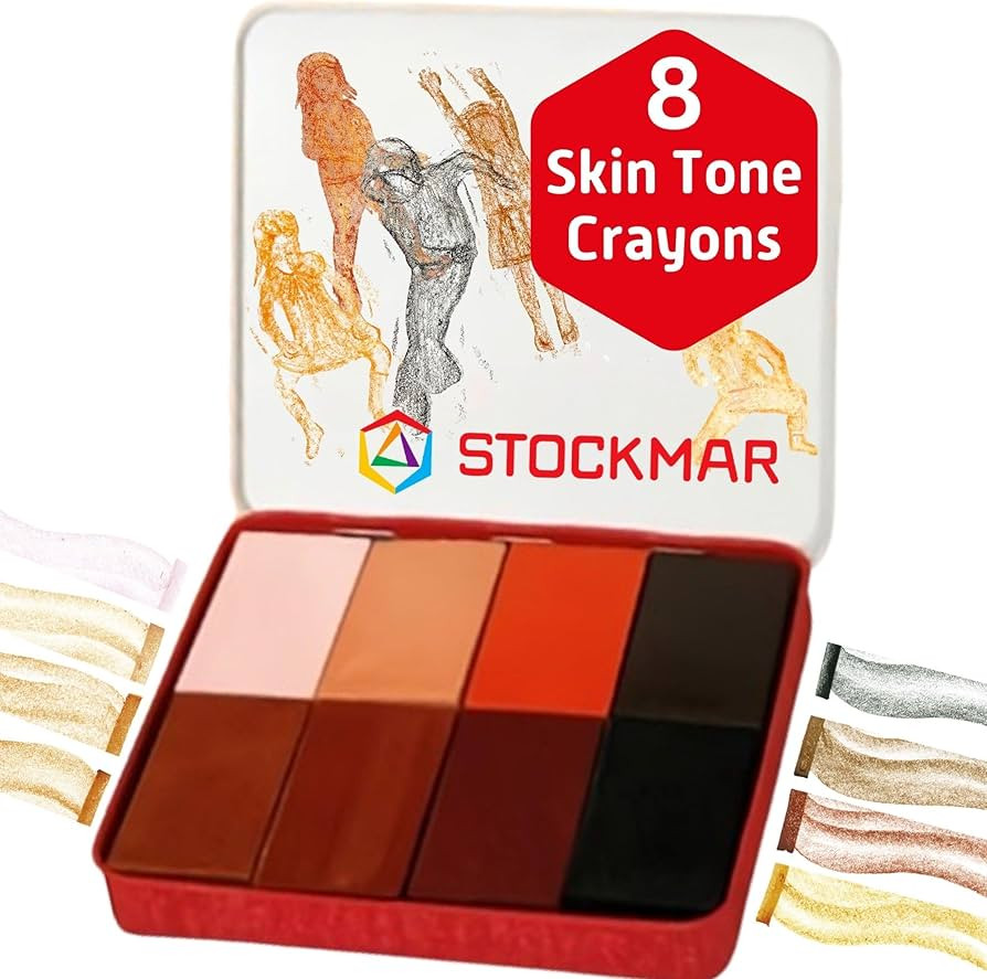 Stockmar Beewax Crayons Set of 8 Blocks, Colors of the World - Skin Tone Crayons, Waldorf Art Sup... | Amazon (US)