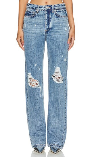 Belle Distressed Wide Leg in River | Revolve Clothing (Global)