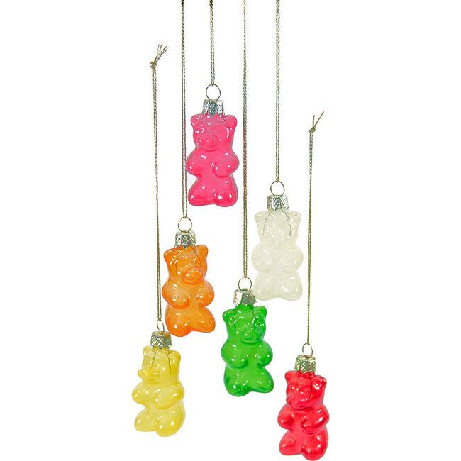 Set of 6 Assorted Gummy Bear Ornaments, Multi | Maisonette
