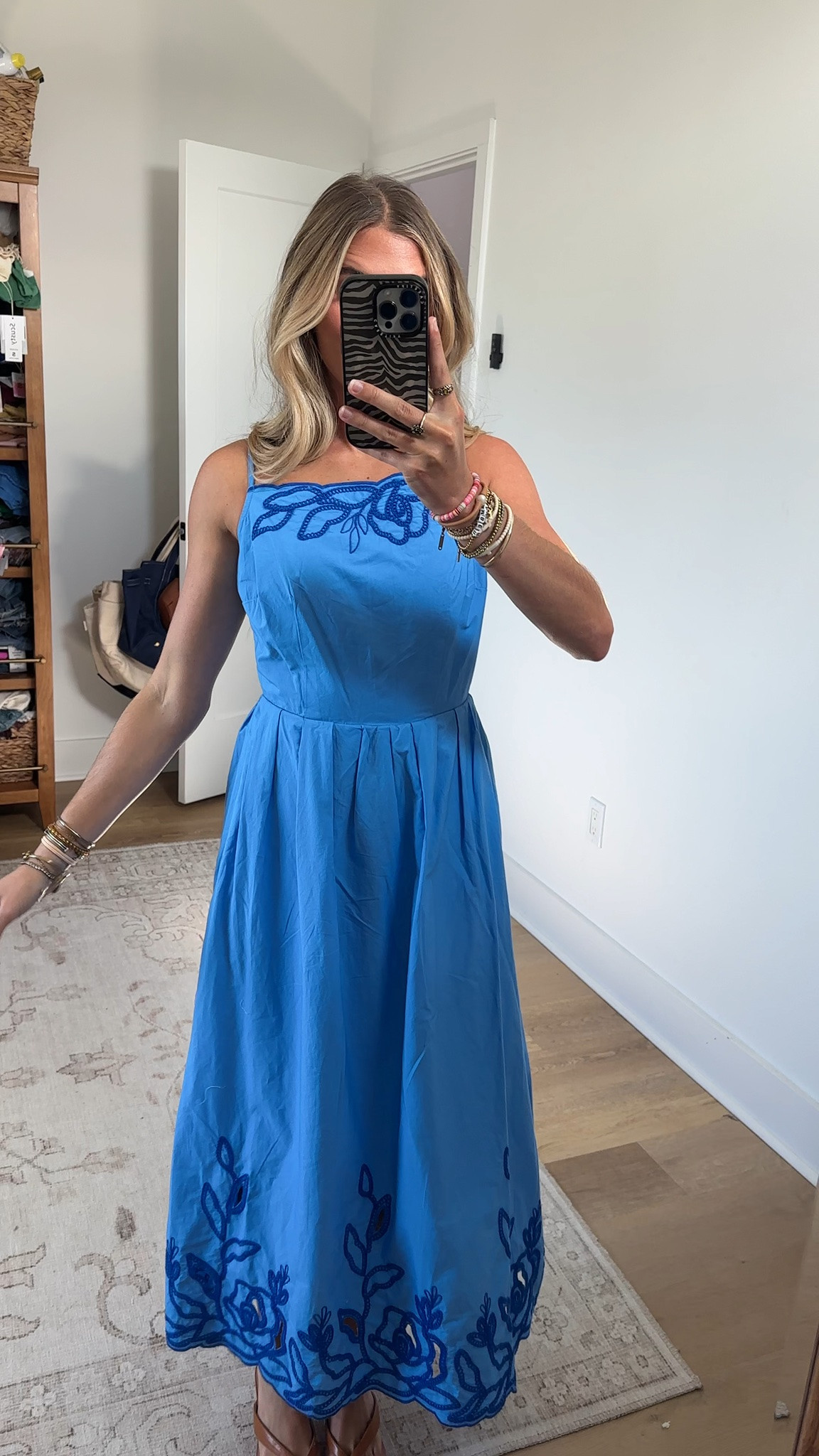 Walmart size xs. Make a timeless impression with Free Assembly's stunning Midi Dress. The standout details include intricate floral embroidery and elegant scalloped trim accenting both the neckline and the hem. Crafted from 100% cotton, it features a beautifully structured bodice with delicate, adjustable cami straps and a pleated waist that flows into a breezy A-line skirt. Complete with functional side pockets, this dress is the ultimate blend of sophistication and comfort for garden parties, dinners, or weekend getaways.

#LTKootd #LTKWedding #LTKSeasonal