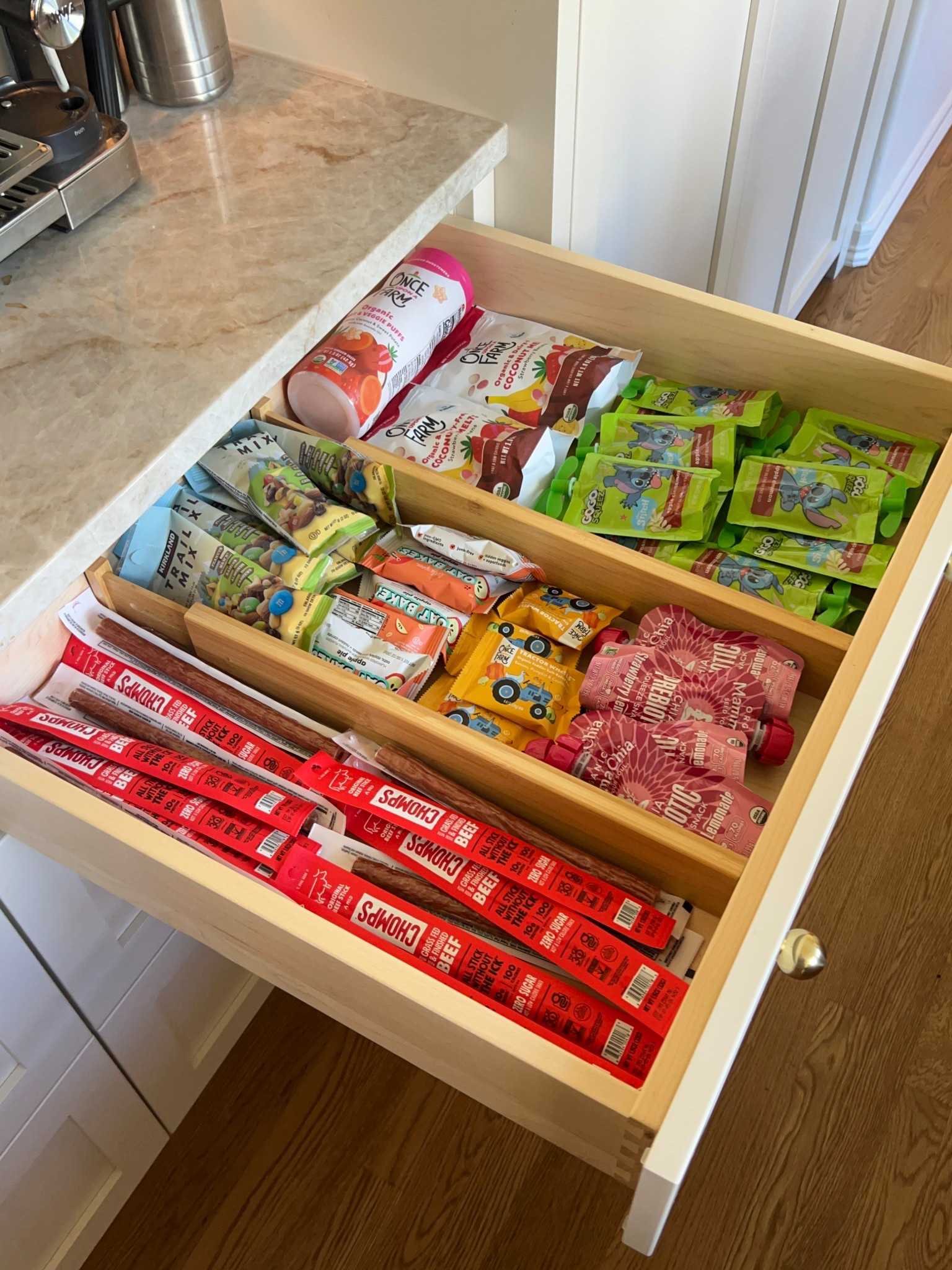 Wooden kitchen drawer organizers! Looove them makes a drawer so clean and matches the wood well inside  

#LTKHome #LTKFindsUnder50