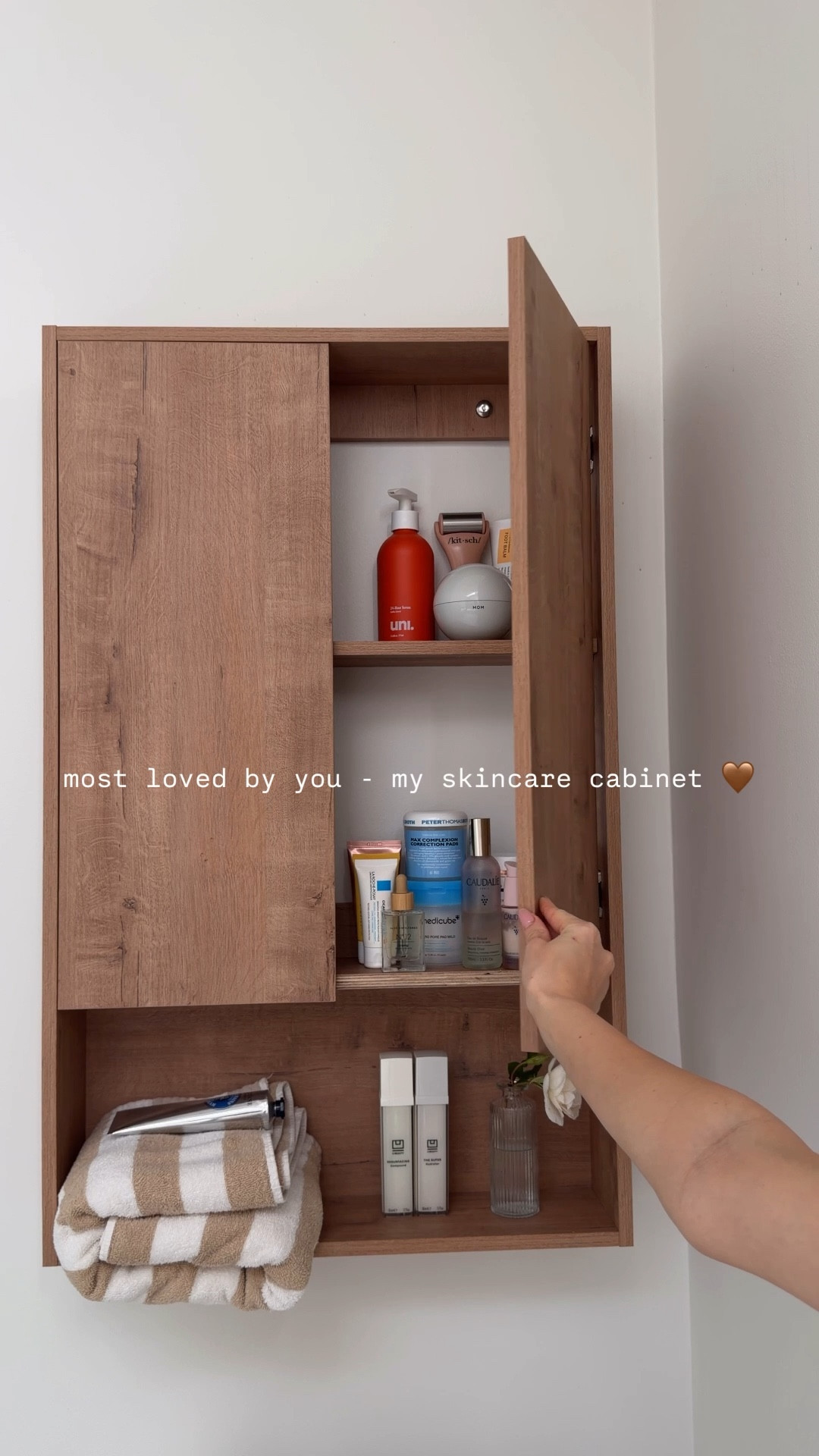 most viral product in my home 🫶🏼 started 2026 by decluttering - organized all my skincare in this wooden wall mounted cabinet. Such a great find for under $200 and perfect for spring cleaning. 

Linked lots of other home organization and decluttering finds. 

Spring cleaning 
Wall mounted shelves
Chrome shelves
Stainless steel shelves
Wooden shelves
Shoe rack
Clothing rack
Wall hooks
Aesthetic towel holder
Nightstand
Vanity makeup organizer
WayDay 
Wayfair favorites 
Home organization 
Bathroom organization 
Skincare organization
Nighttime routine 
Morning routine
Wayfair find 

@Wayfair #wayfair

#LTKHome #LTKselfcare #LTKmorningroutine
