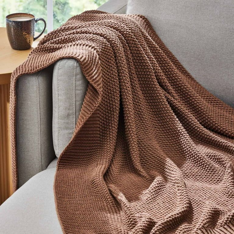 Better Homes & Gardens Cream Cotton-Blend Chunky Knit Throw, 50" x 60" | Walmart (US)