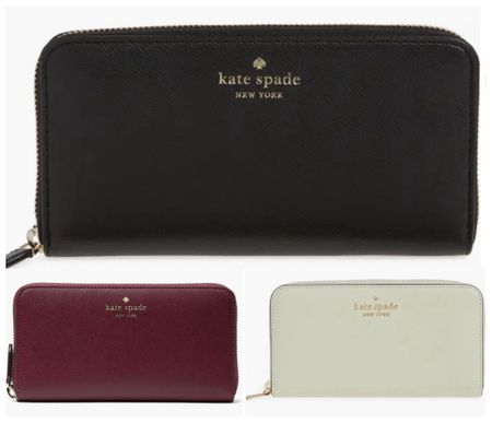 This $229 Kate Spade wallet drops to $59.97 today on sale! I have it in navy and love it! 

#LTKfindsunder100 #LTKsalealert #LTKstyletip