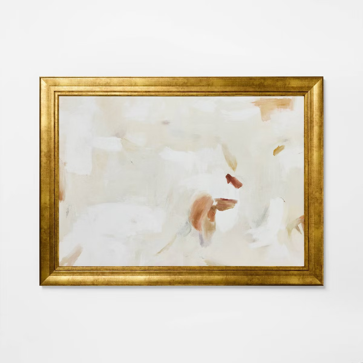 28"x38" Modern Abstract Light Framed Wall Art with Ornate Frame - Threshold™ designed with Stud... | Target