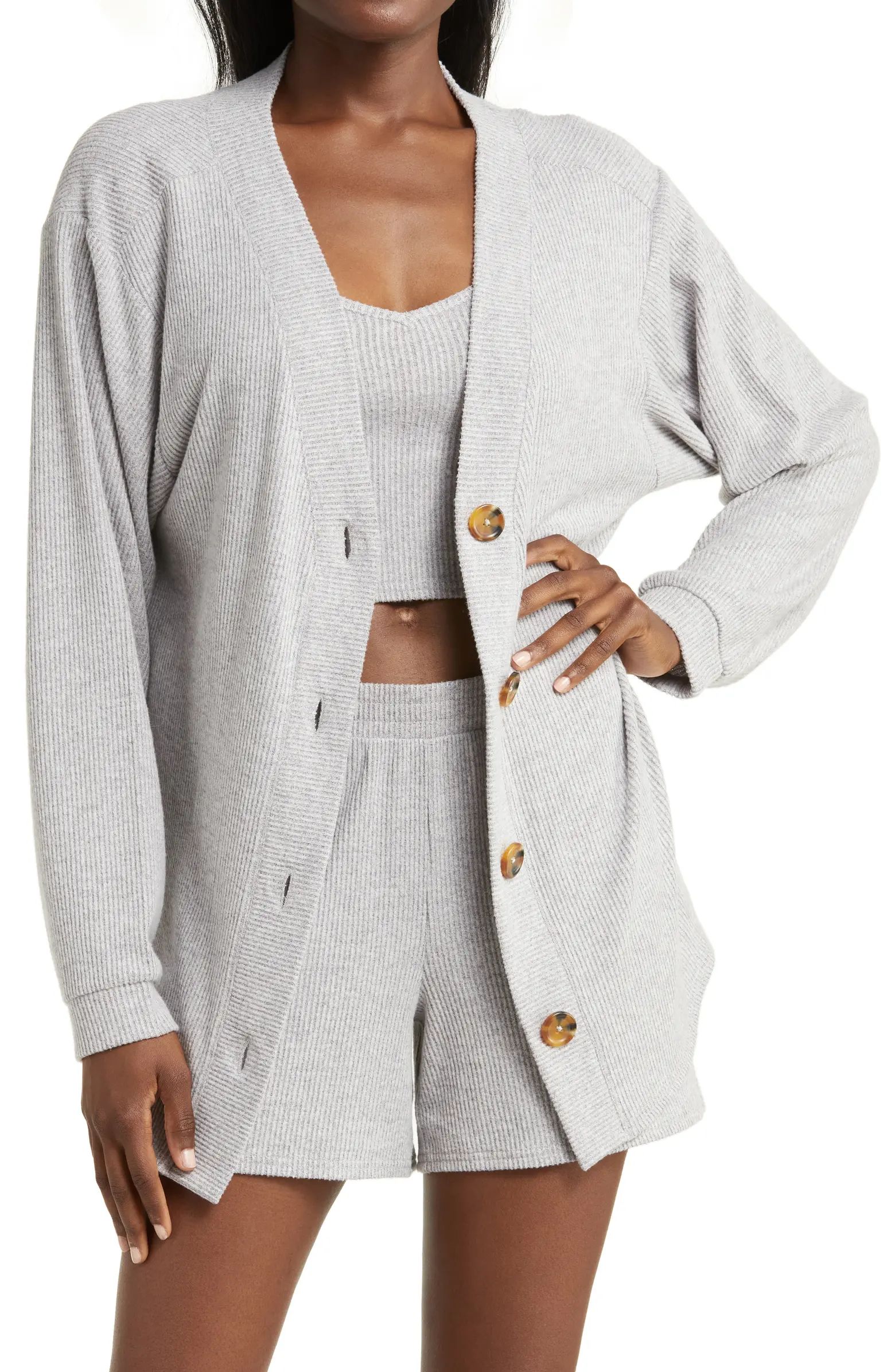 3-Piece Cozy Rib Pajamas | Nordstrom