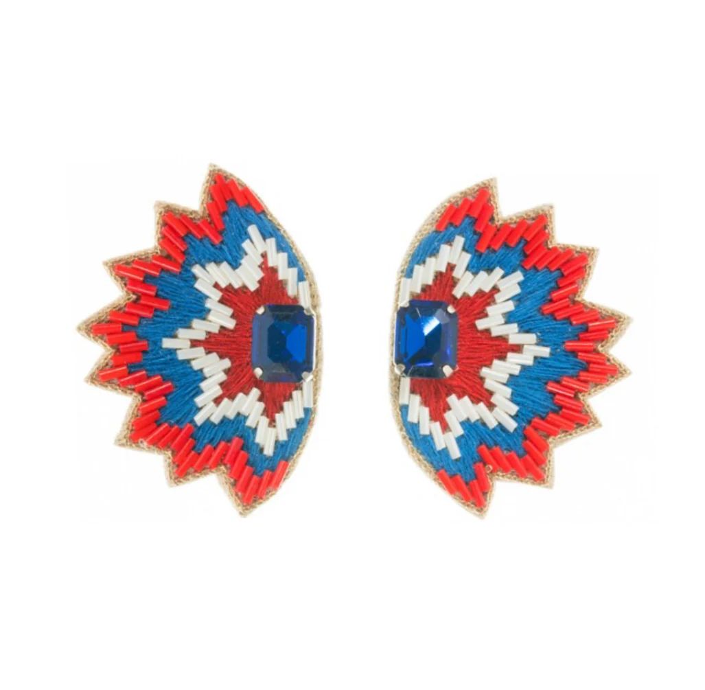 Soho Studs in Red, White and Blue | Beth Ladd Collections