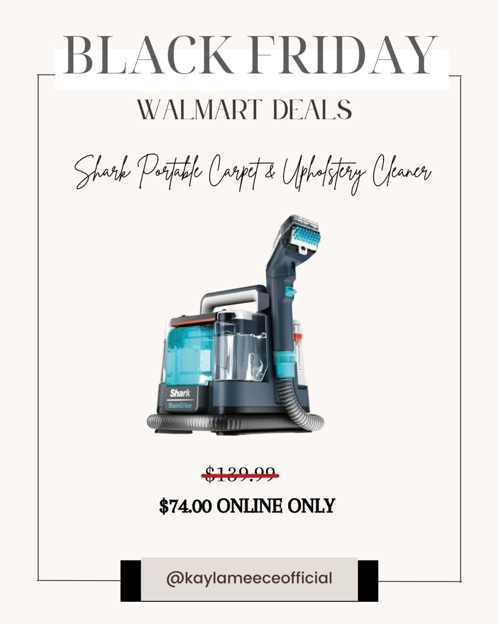 Walmart Black Friday Deals - Shark Portable Carpet Cleaner 

#giftguide #giftguideforher #walmart #walmartdeals #bestblackfridaydeals #holidayshopping #giftideas #fungiftideas #womensperfume #marcjacobsoerfume #marcjacobsdaisy #perfumesale #giftsforher #giftsformom #giftsforsister #giftsforfriend #sharkappliances #portablecarpetcleaner #portableupholsterycleaner #giftsforhim #giftsforpetowners #householdproducts #cleaningproducts householdmusthaves #carcarpetcleaner #petcleaner 

#LTKGiftGuide #LTKSaleAlert #LTKCyberWeek