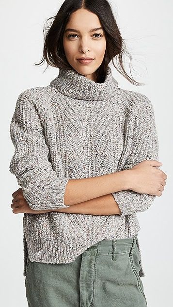 Color Flecked Ribbed Turtleneck Sweater | Shopbop