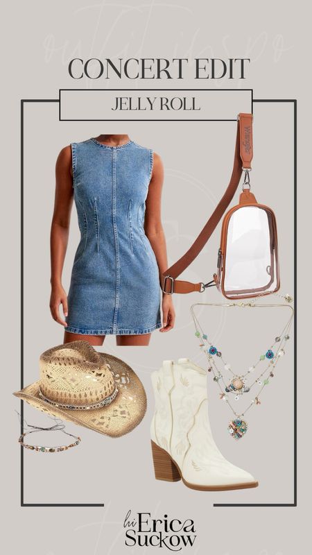 Country concert outfit from Amazon! This would be a great national outfit too! 

Denim dress, cowboy boots, Boho jewelry, cowboy hat  

#LTKSaleAlert #LTKParties #LTKFindsUnder50