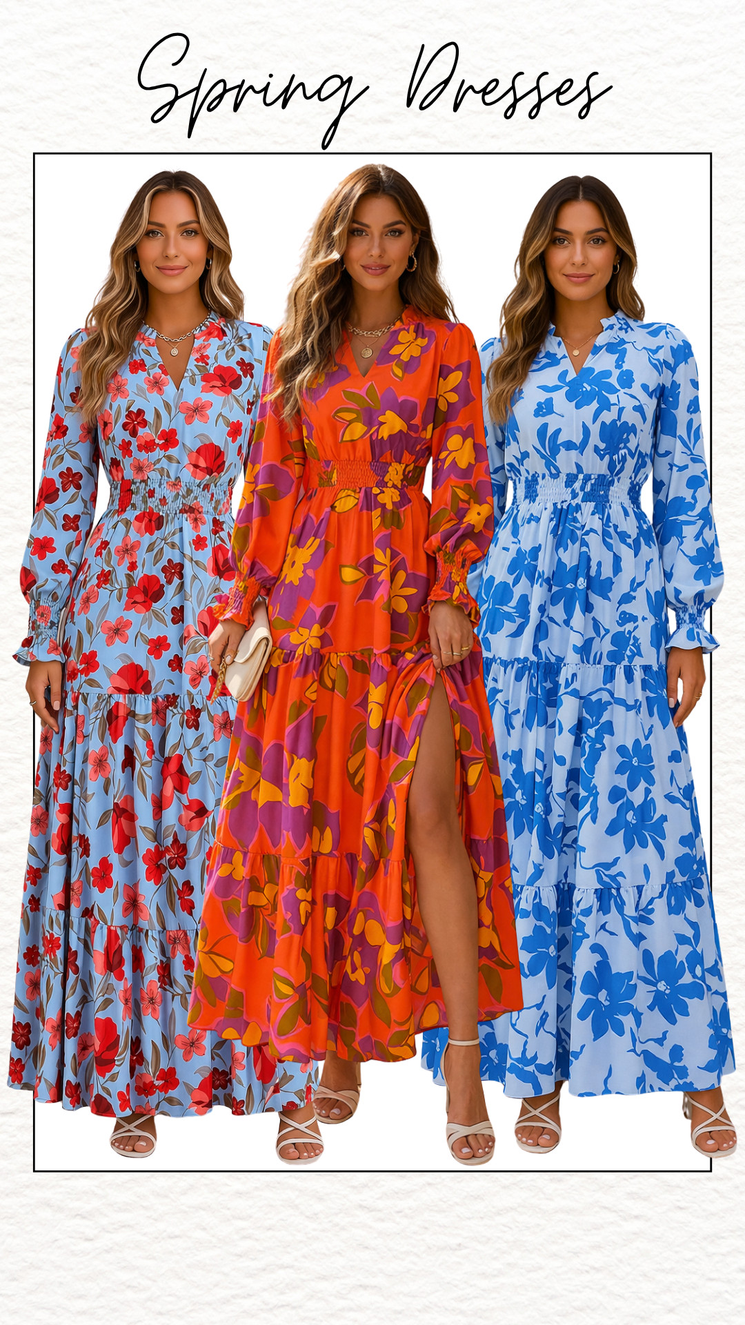 Spring dresses bring fresh florals, flowing silhouettes, and effortless elegance 🌸 Lightweight fabrics and vibrant prints make them perfect for brunch, vacations, garden parties, and everyday warm-weather styling. Maxi lengths and tiered designs are especially popular for comfort and versatility throughout the season.#SpringDresses #FloralDress #SpringMaxiDress #AmazonFashion #AmazonFinds #FloralMaxiDress #SpringOutfits #SummerOutfits #VacationDress #GardenPartyDress #EasterDress #BrunchOutfit #FeminineStyle #FlowyDress #BohoDress #WarmWeatherStyle 

 #LTKU #LTKSaleAlert