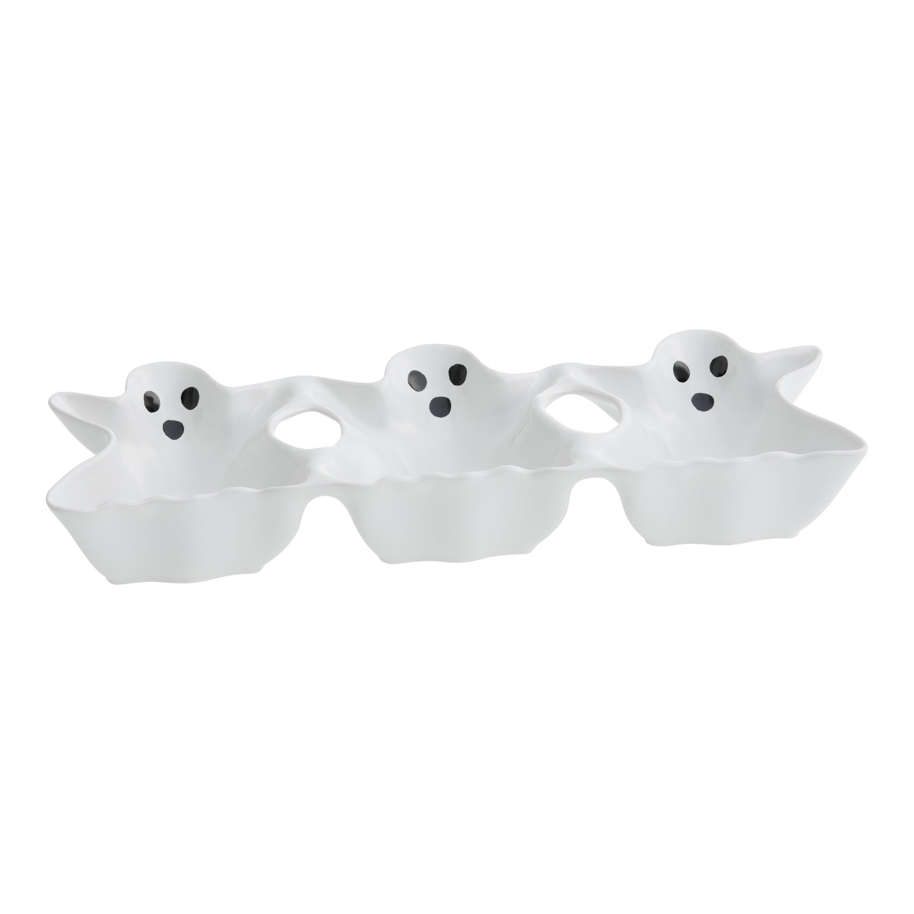 White Ghost Trio Ceramic Figural Serving Dish | World Market