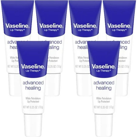 Vaseline Lip Therapy Balm Tube Advanced Healing Lip Moisturizer 0.35 oz 6-Packs | Walmart (US)