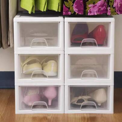 (6 Pack) Small Box Stacking Storage Drawer Container Closet | SHEIN