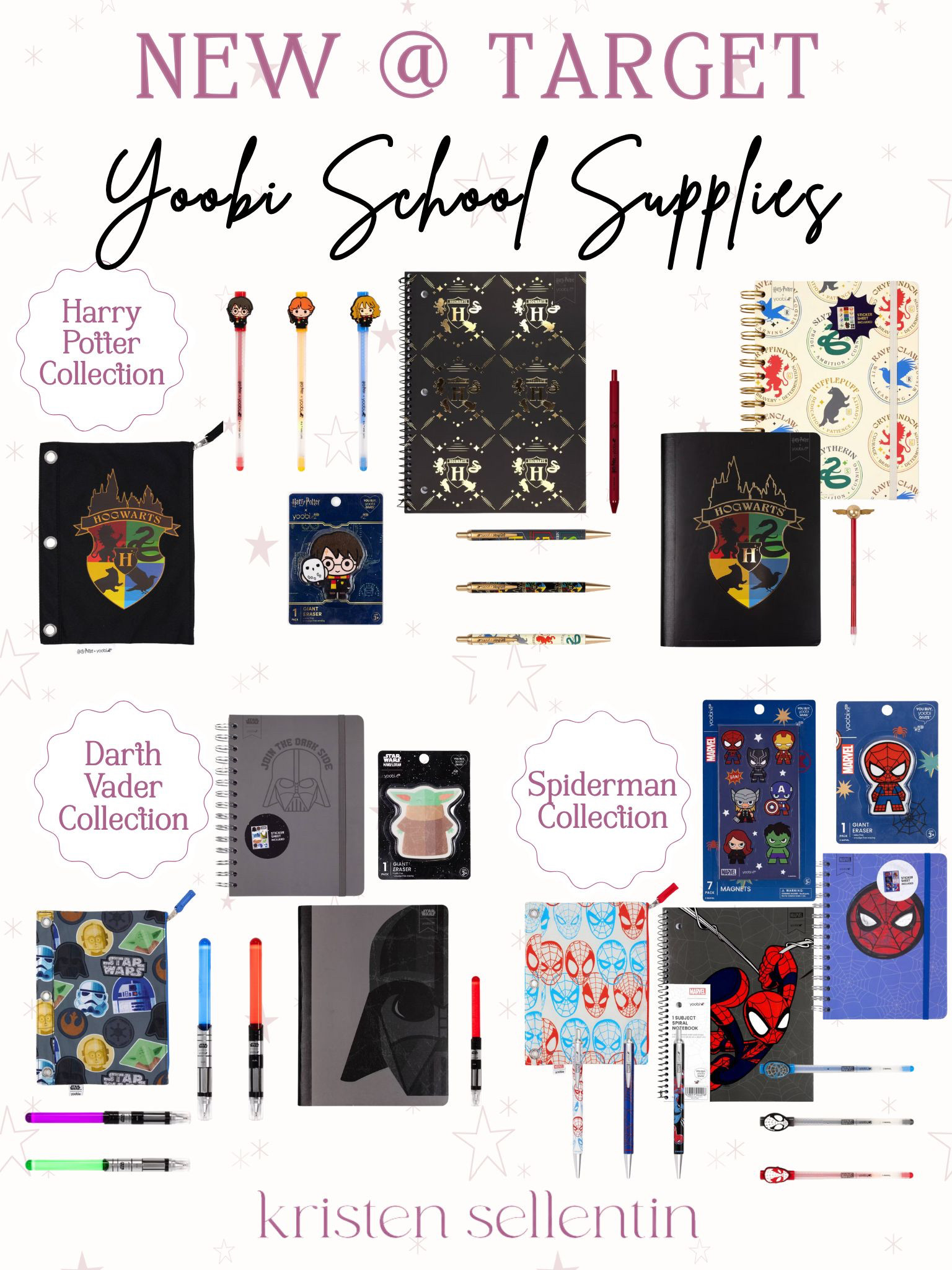 NEW @ Target! Yoobi School Supplies! Harry Potter Collection, Darth Vader Collection & Spiderman Collection! 

 

#LTKSeasonal #LTKKids