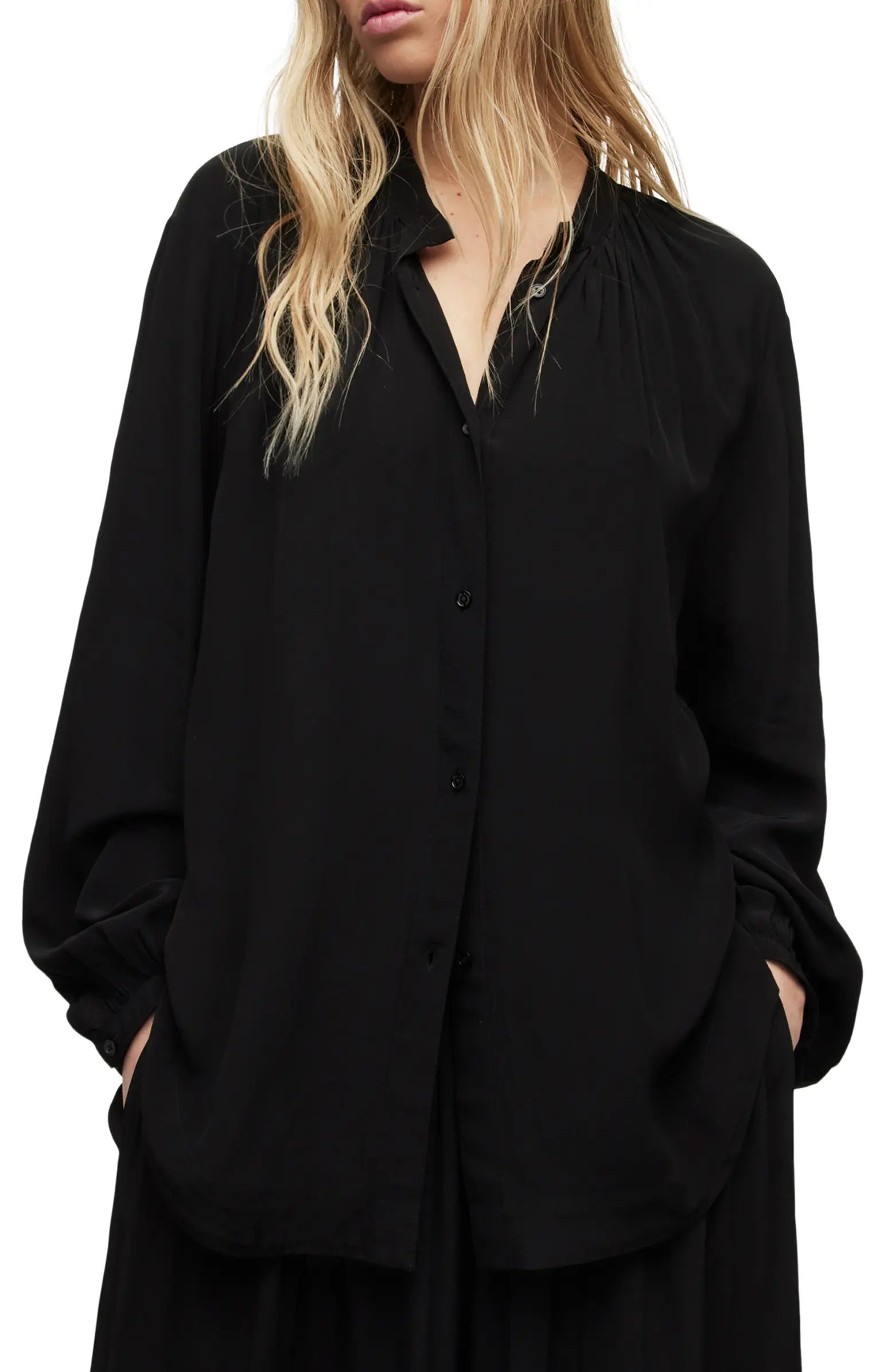 Hezzy Gathered Neck Tunic Blouse | Nordstrom