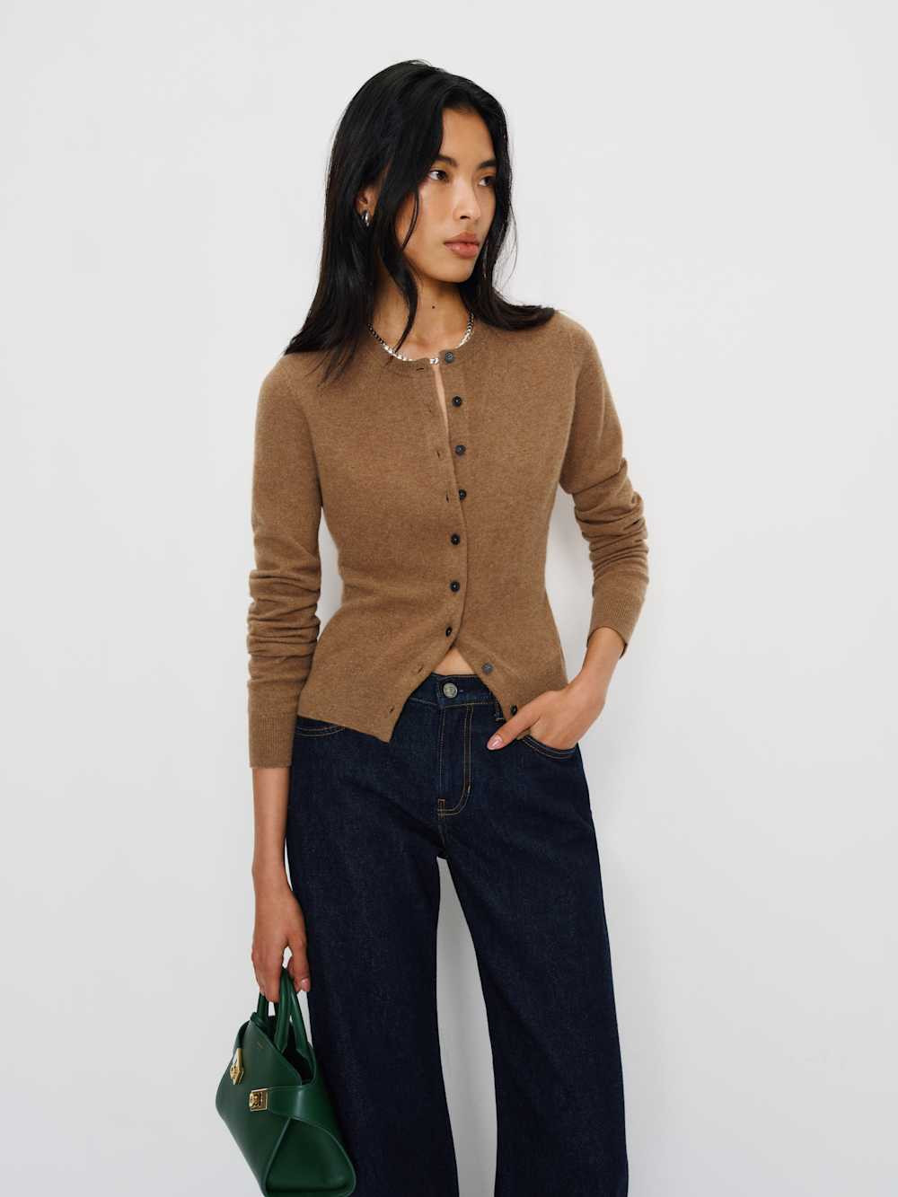Farren Cashmere Crew Cardigan | Reformation (Global)
