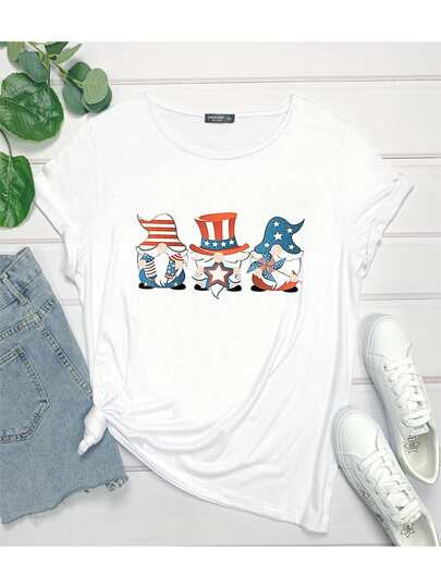 Plus Independence Day Tee | SHEIN