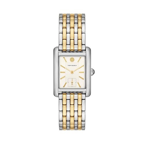 Tory Burch Women's Eleanor Three-Hand Two-Tone Stainless Steel Bracelet Watch (Model: TBW1070) | Amazon (US)