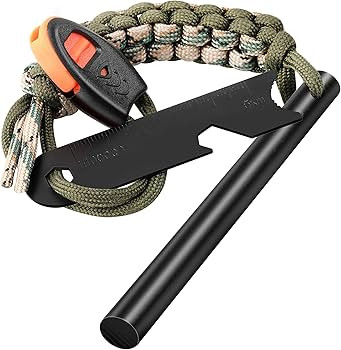 Survival Fire Starter, 4 Inch Ferro Rod, Flint Fire Starters for Hiking and Camping, Flint and St... | Amazon (US)