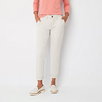 St. John's Bay Women's  Relaxed Fit Girl Friend Chino Pant | JCPenney