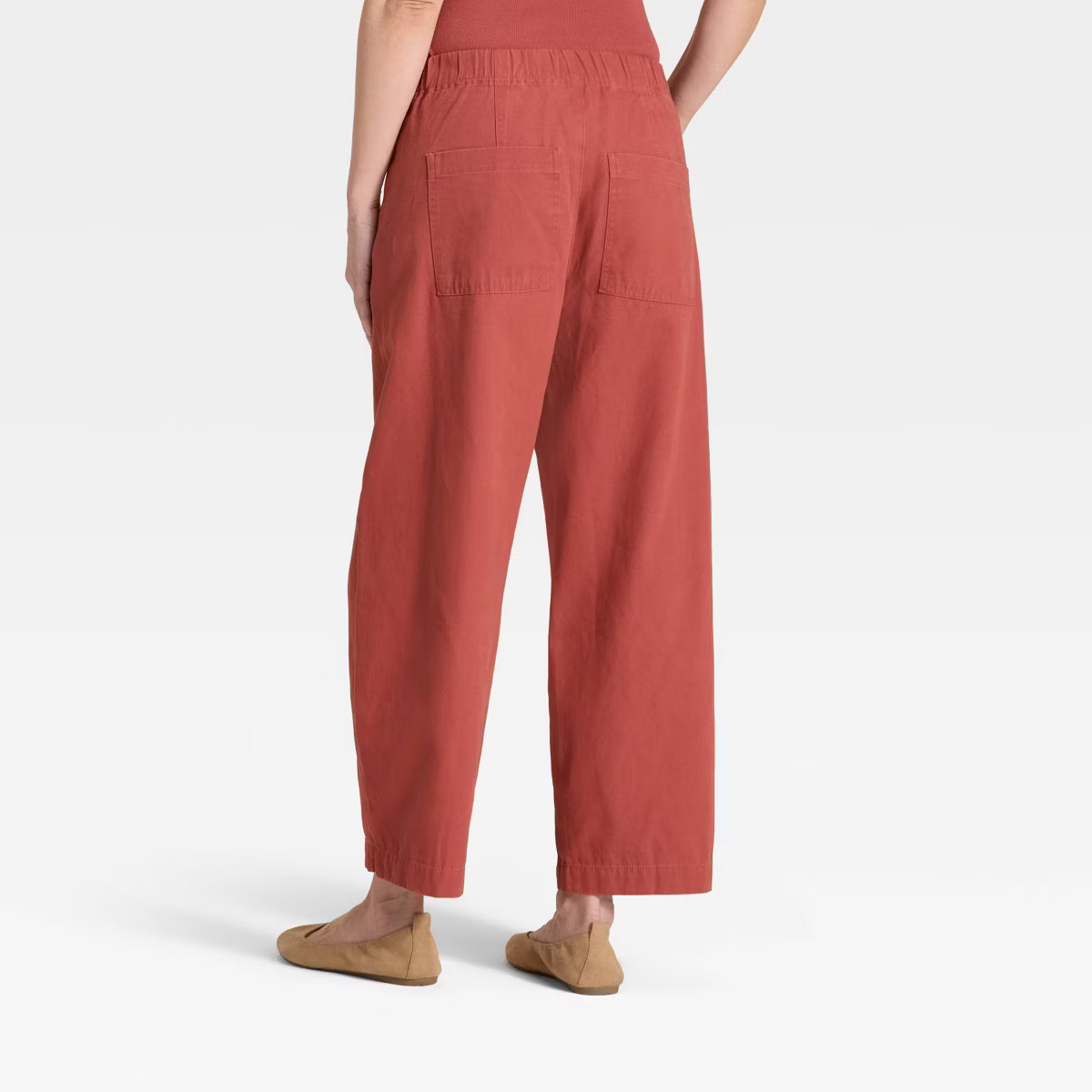 Women's Mid-Rise Barrel Leg Pull-On Pants - Universal Thread™ Black XXL | Target