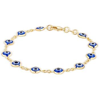 Barzel 18K Gold Plated Multicolored Evil Eye Bracelet for Women - Made in Brazil | Amazon (US)