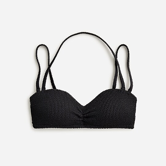 Scrunchie sweetheart bikini top | J. Crew US